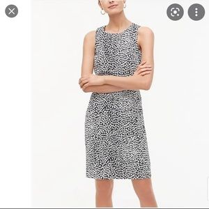 EUC J.Crew ocelot navy sheath dress
